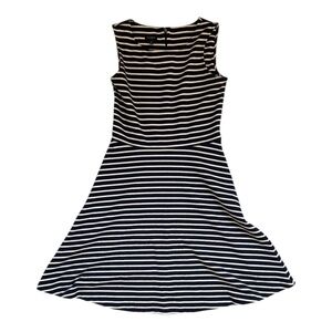Talbots Navy  and White Striped Dress